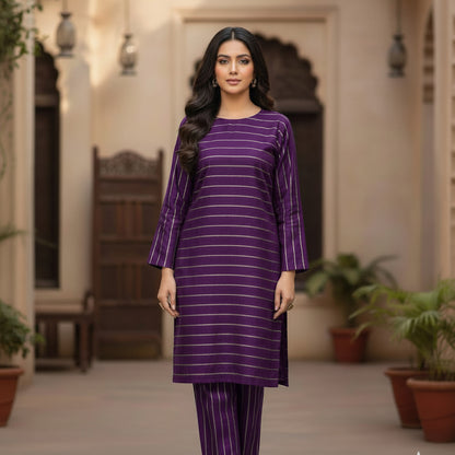 Zari Cambric cotton,2 PCs, Printed shirt, trouser (evergreen)