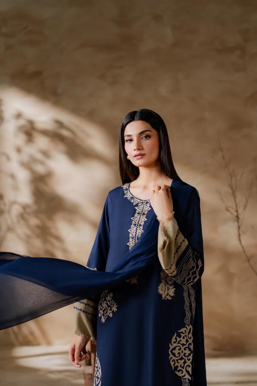 VINTAGE, AIRJET LAWN 90/70 WITH Bamber DUPATTA*