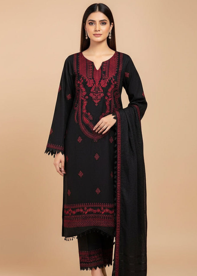 LIBAS, PURE LAWN 3PC EMBROIDERED