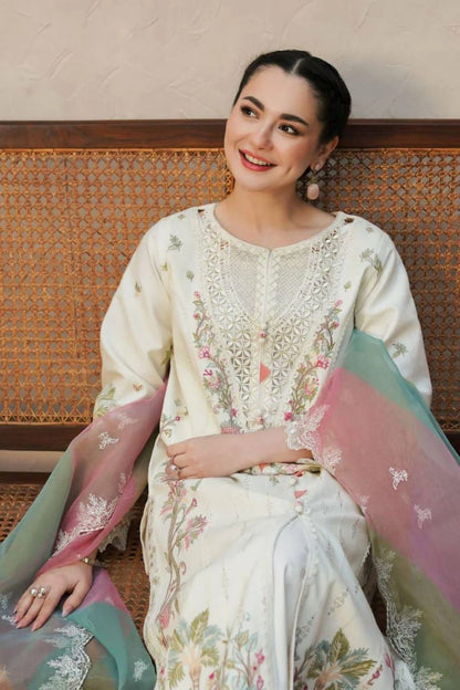Jeem summer 2026 collection hit Code Available on Fine Quality Lawn with Rangoli Dimond Emb Dopatta