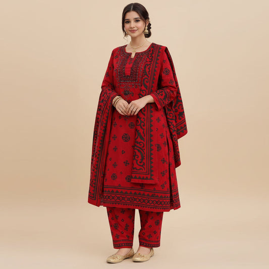 Premium lawn,cotton printed 3-pcs V-Gala Embroidery