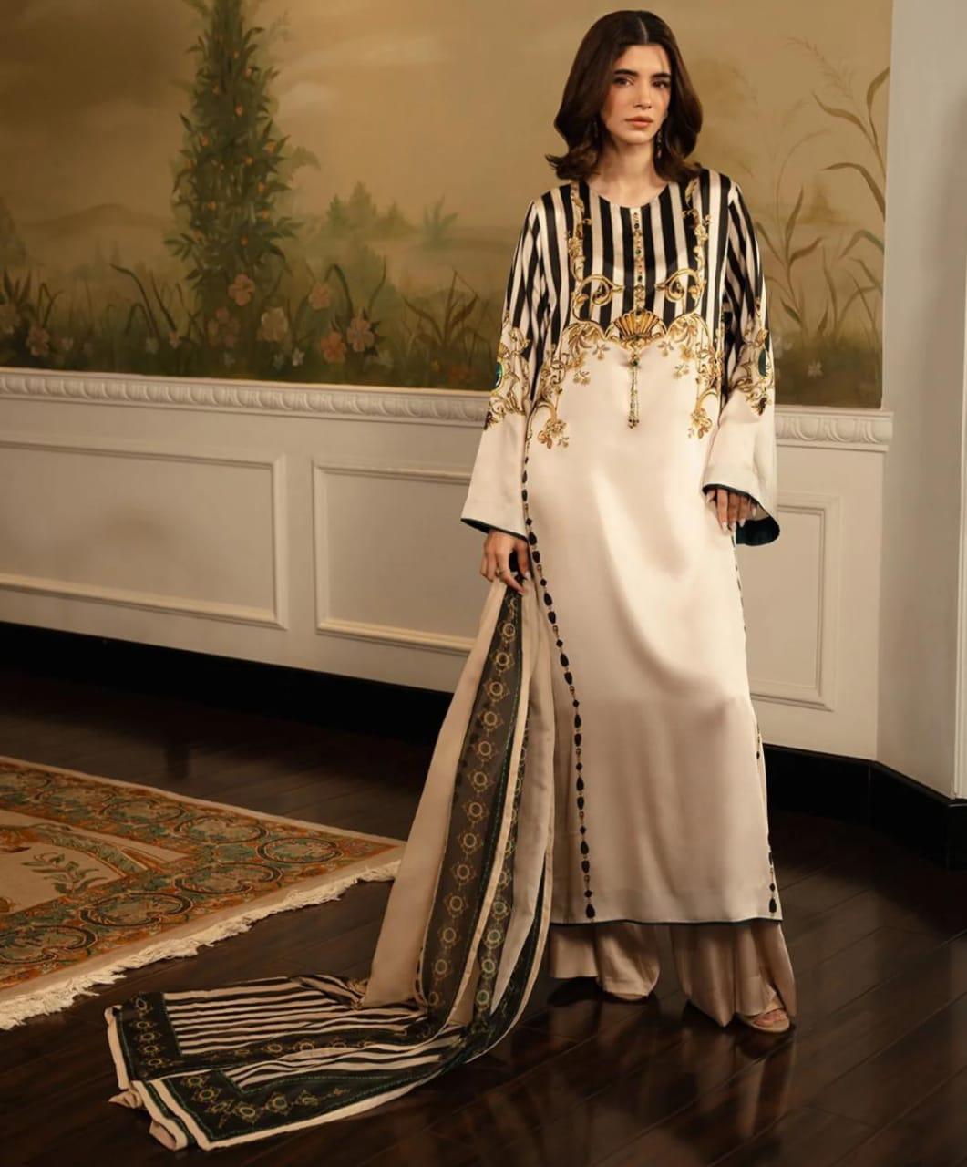 Ladies  shamooz silk beautiful festival dress