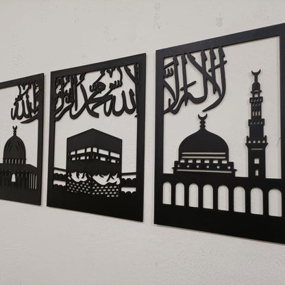 Kalma frames wooden wall