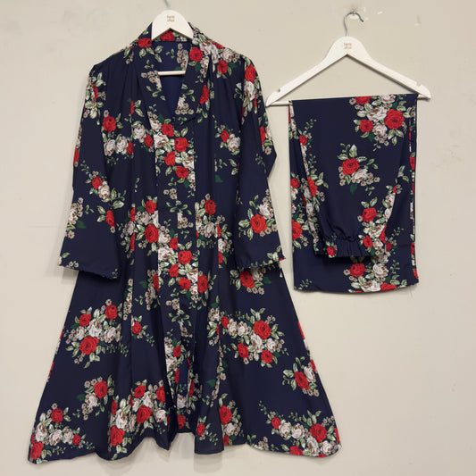 Women's Long Shirt 2pc Suit
