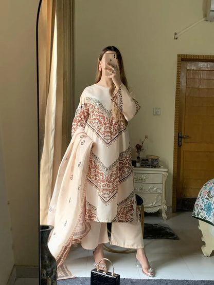 Arabic lawn jacquard ready to wear