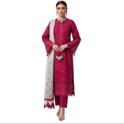 JAZMIN, PURE LAWN HEAVILY  EMBROIDERY WITH RESHAM & THREAD