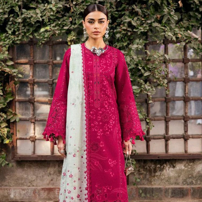JAZMIN, PURE LAWN HEAVILY  EMBROIDERY WITH RESHAM & THREAD