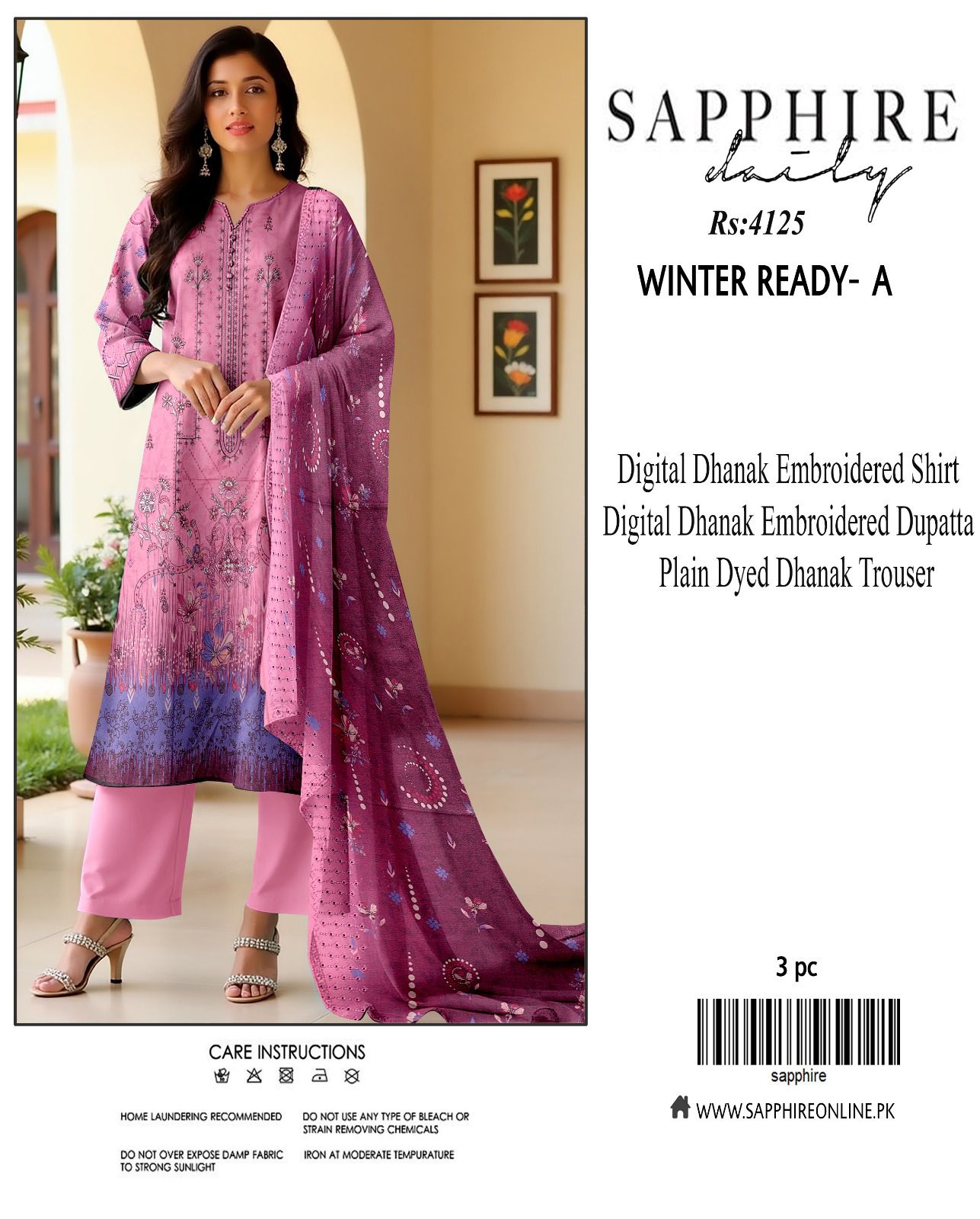 Sapphire dhanak for winter 9 colors