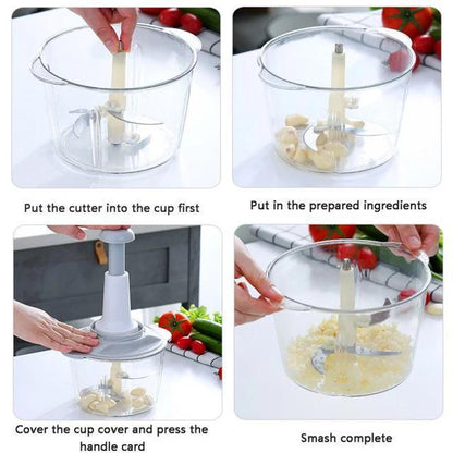 Push food chopper for kitchen use