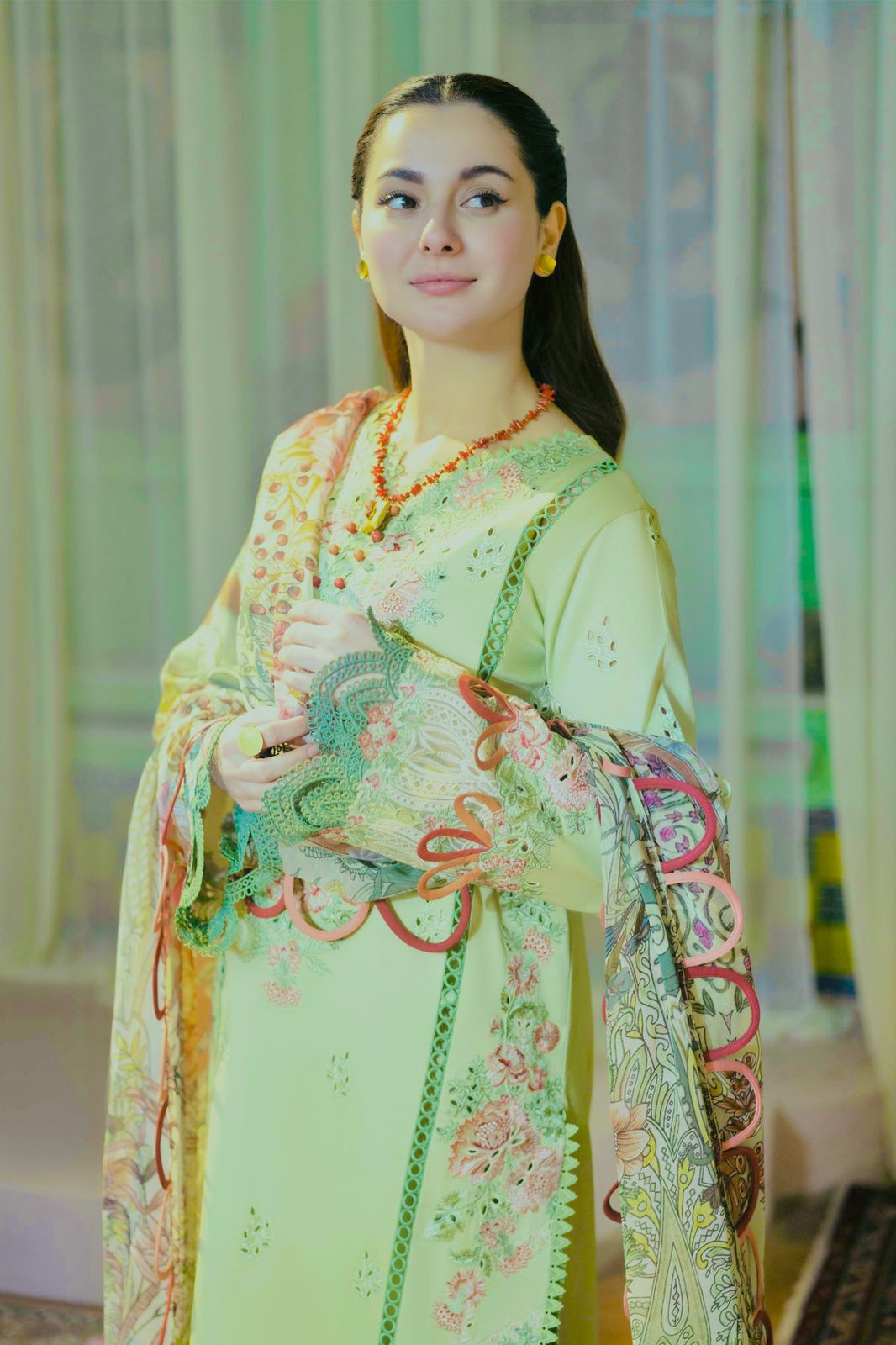 JADE* 3pc SUMMER CASUAL LAWN AIR JET FINE QUALITY STUFF* EMBROIDERED