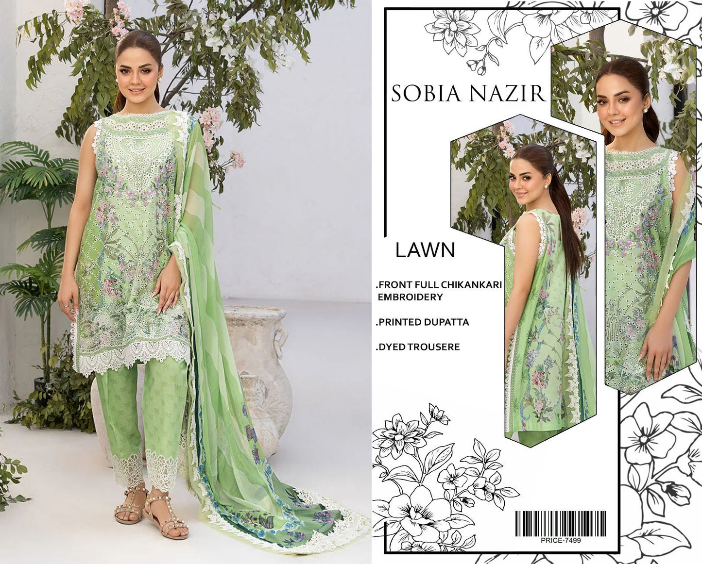 SOBIA NAZIR- Summer Banadora Lawn