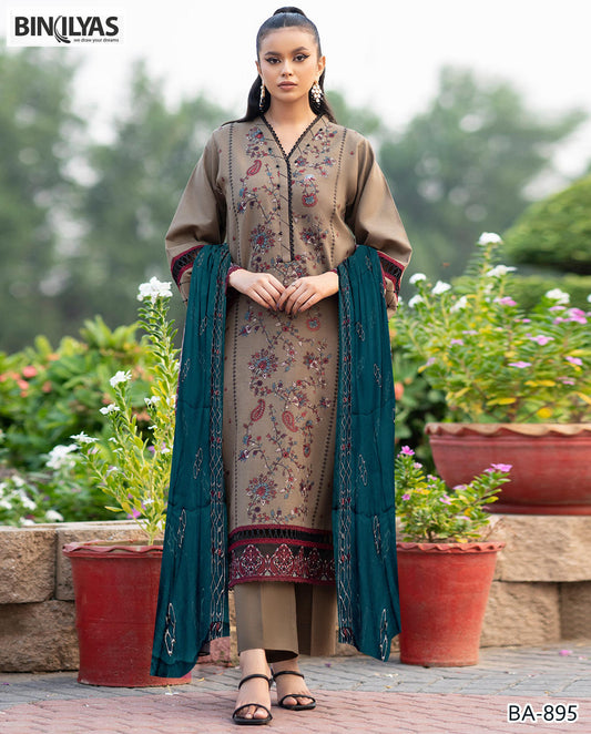 Bin Ilyas*FABRIC*LAWN 90/70*
3pc