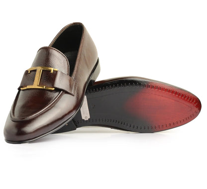 Mild Gold Brown leather shoes