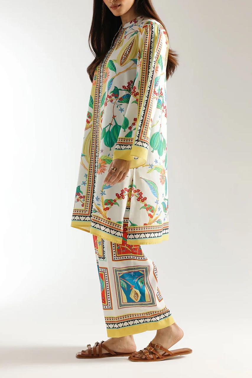 New arrival stitched 2 pcs printed shirt and  trouser