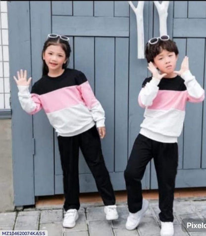 Kids fleece plain track suit