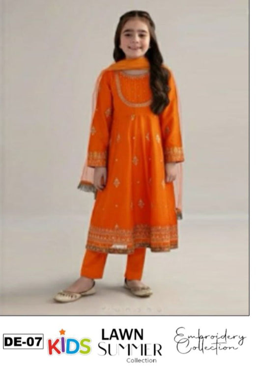 Lawn Eid collection 3pc Kids