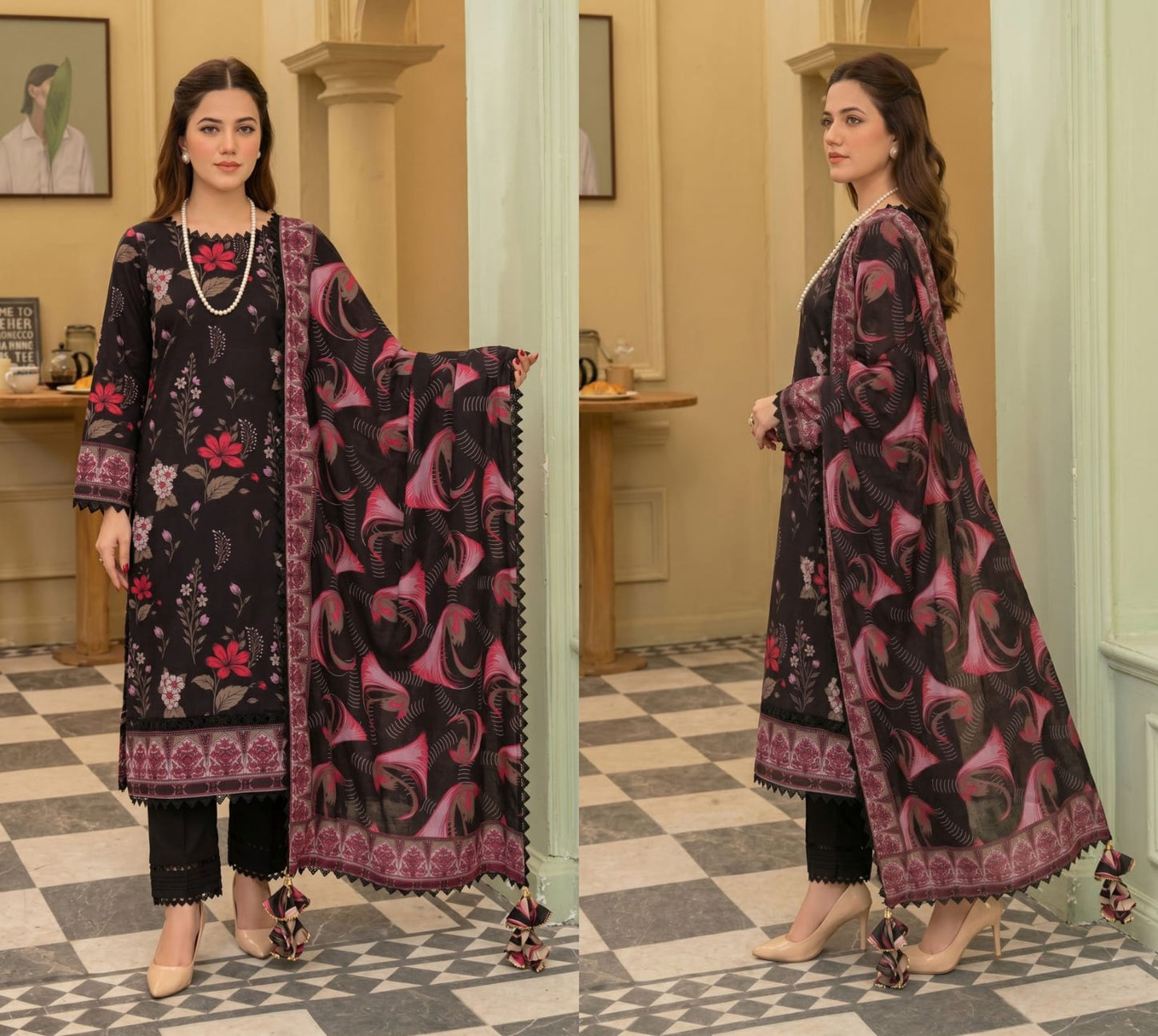 EMIRAH digital printed  lawn 9 colors vibrant color