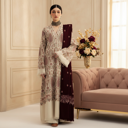 Zara Shahjahan Ladies winter collection Embroidered