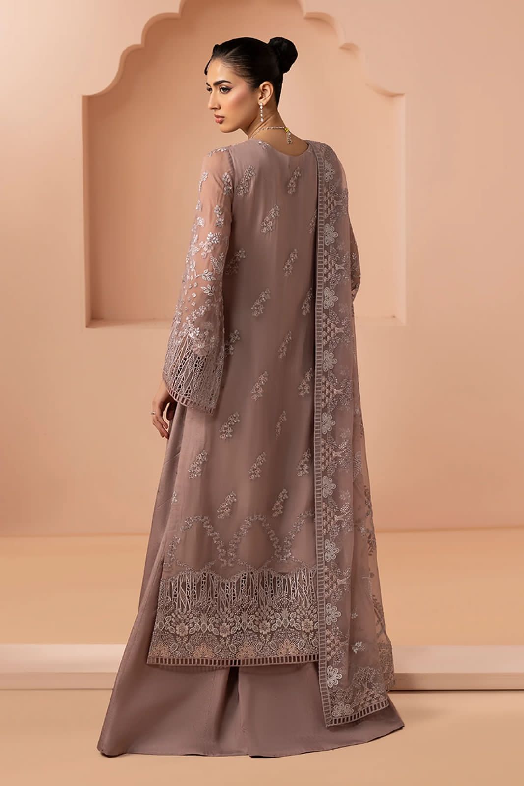 Chiffon embroidered