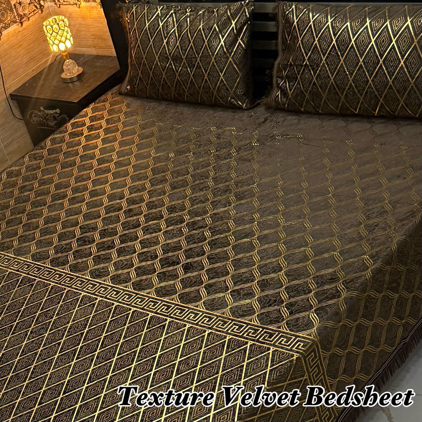 3PC Texture Velvet Bedsheet 25 colour's