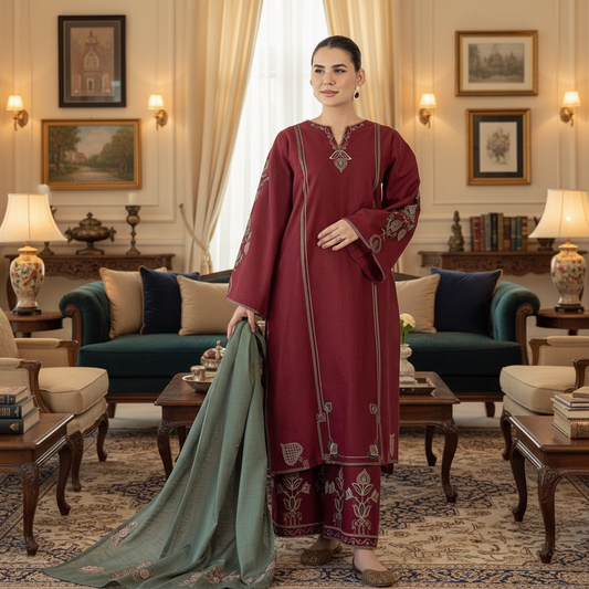 URGE,AIR JET 90/70 LAWN Embroidered Dress