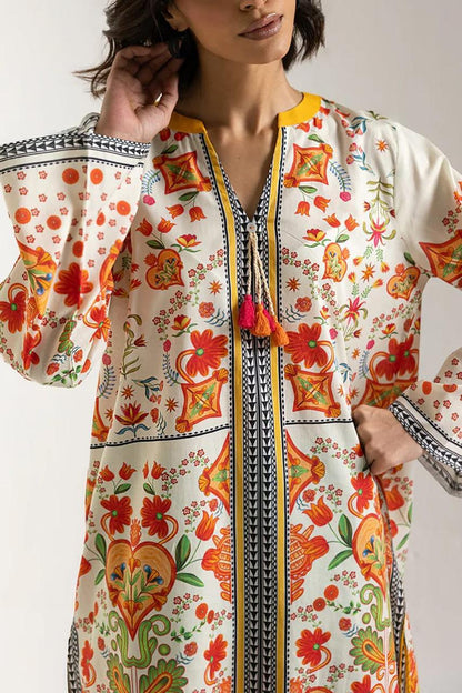 New arrival Stitched 2 pcs printed shirt and trouser