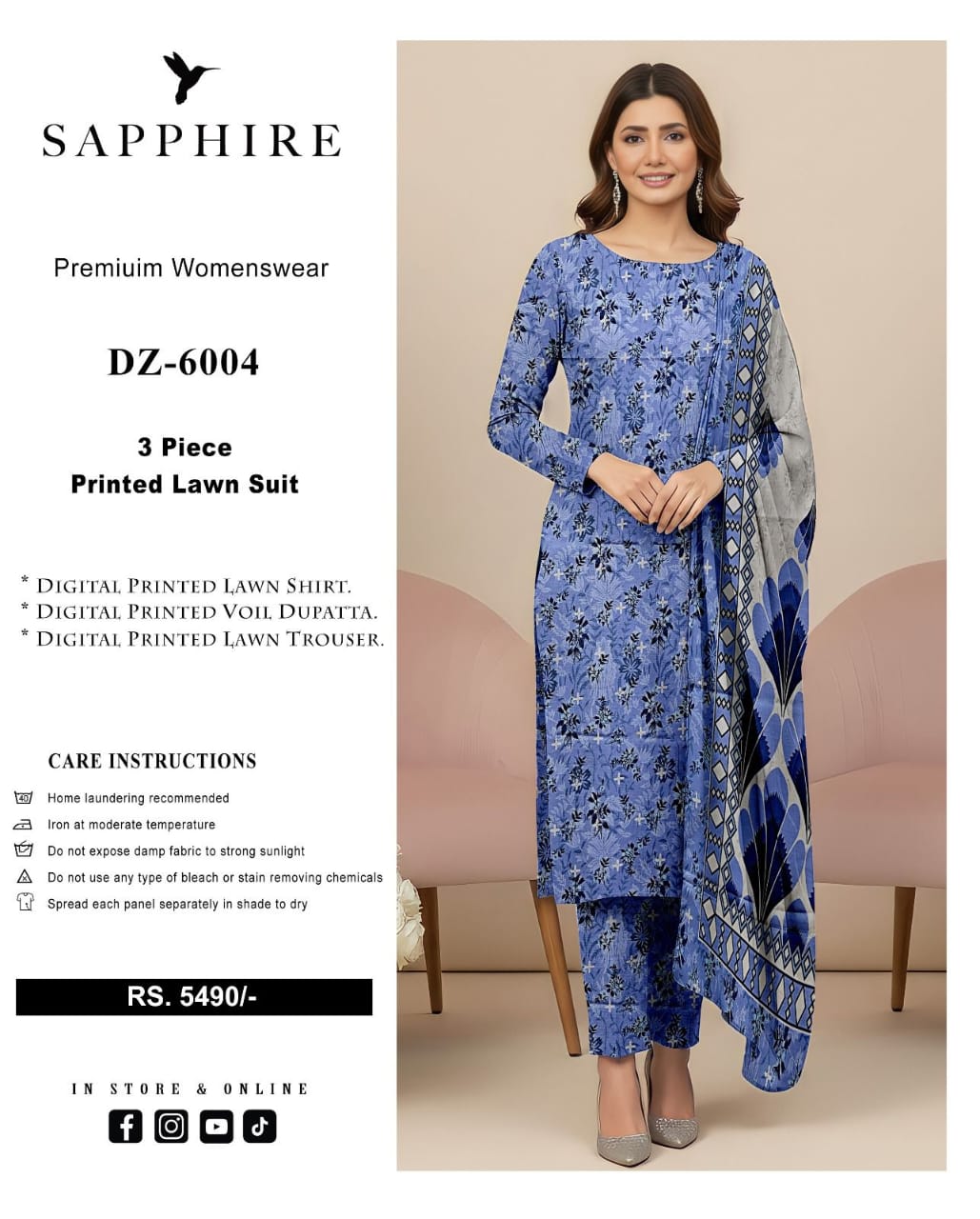 Sapphire 3 piece Printed*Summer 2k26 collection_*