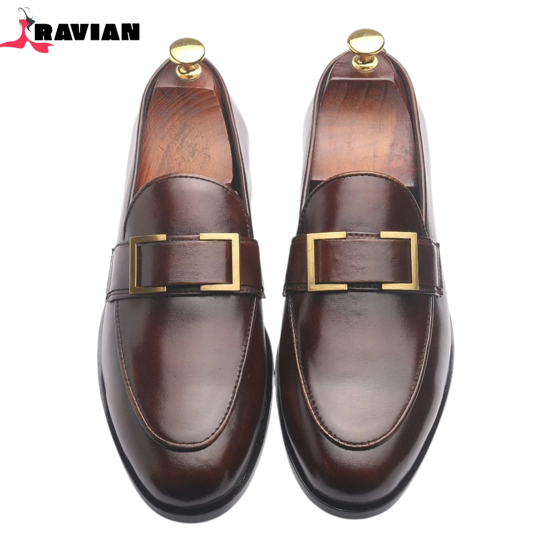 Patina Gold leather shoes