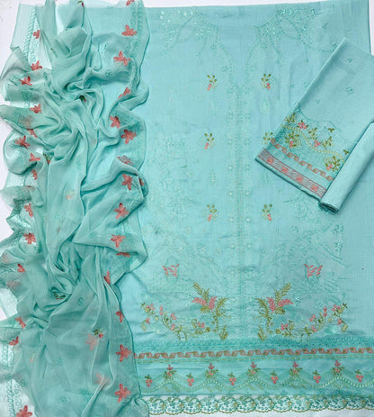 Qalamkar,Front Full Heavy Multi-Head Embroidered