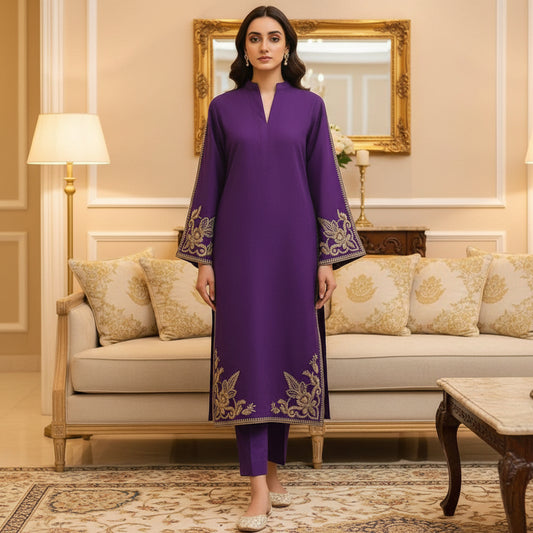 SAPPHIRE, PURE LAWN 2PC EMBROIDERED