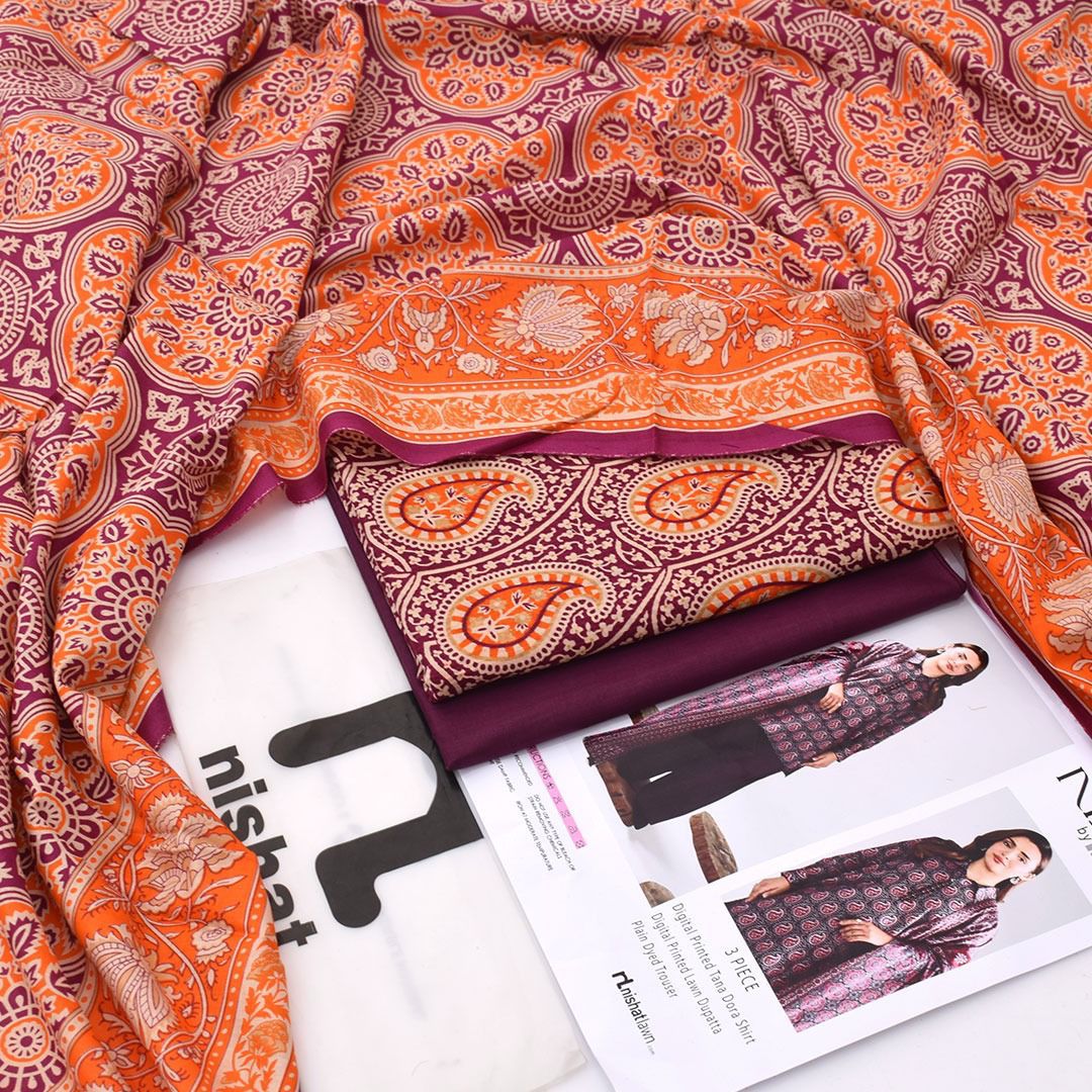 NISHA, by Nishat, Premium Printed Lawn Tana Dora Shirt