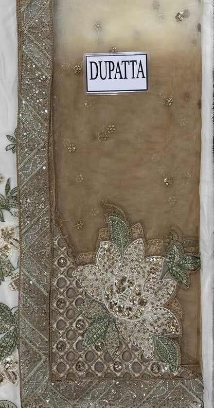 Jazmin, High-quality chiffon embroidered front and back, embroidered sleeves,