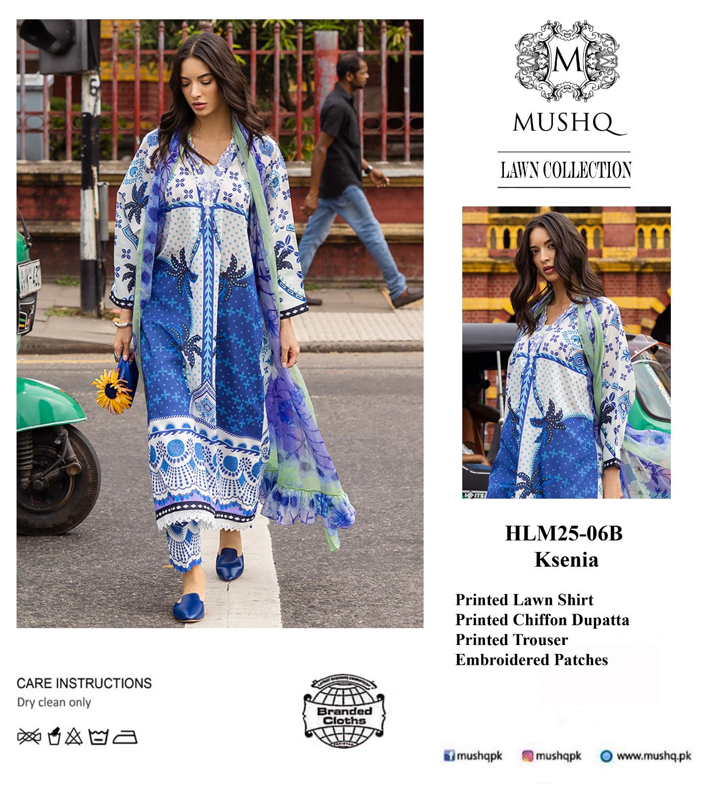 Mushq Hemline, Lawn & Chiffon Al-Nisa Embroidery