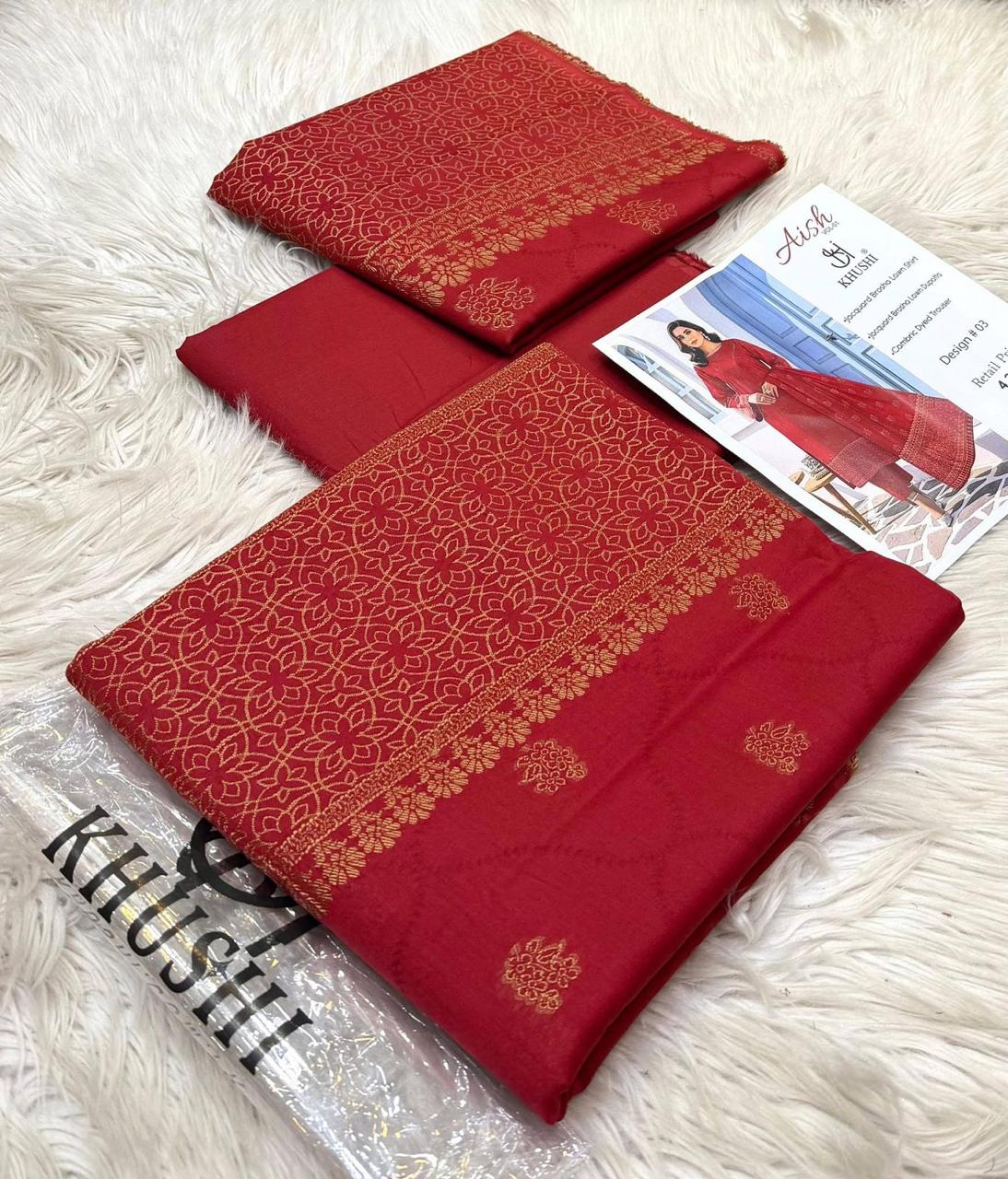KHUSHI*AISH, 2026**BROSHA LAWN JACQUARD**Original* 💯