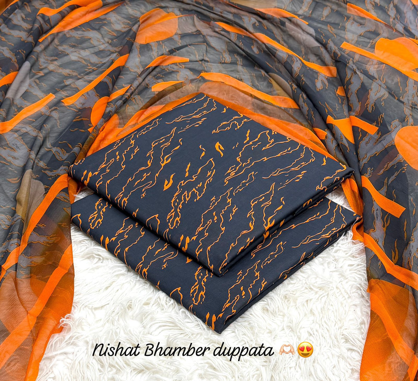 Nishat premium Lawn with bhamber dupatta 12 colors