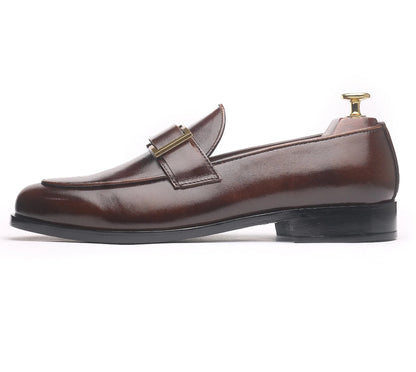 Patina Gold leather shoes