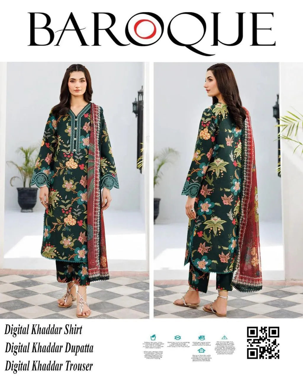 Women's unstitched Khaddar digital print 3PCS