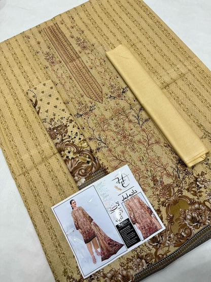 Hajra Eman, (حاجرہ ایمان) Lawn 90/70, Pannel sequence Embroidered 40 design and color