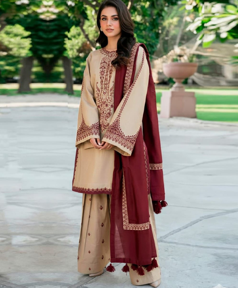 Summer collection, 3 PCs unstitched dress