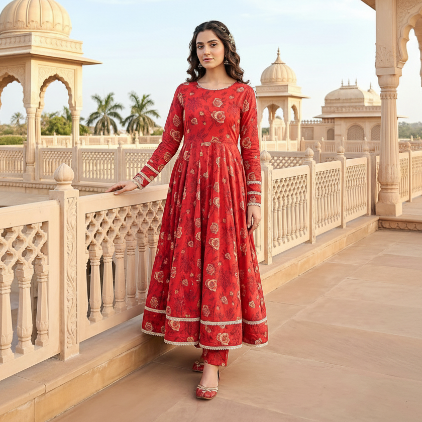 RUPAS, Digital Print Superior Lawn All-Over Print Shirt & Trouser