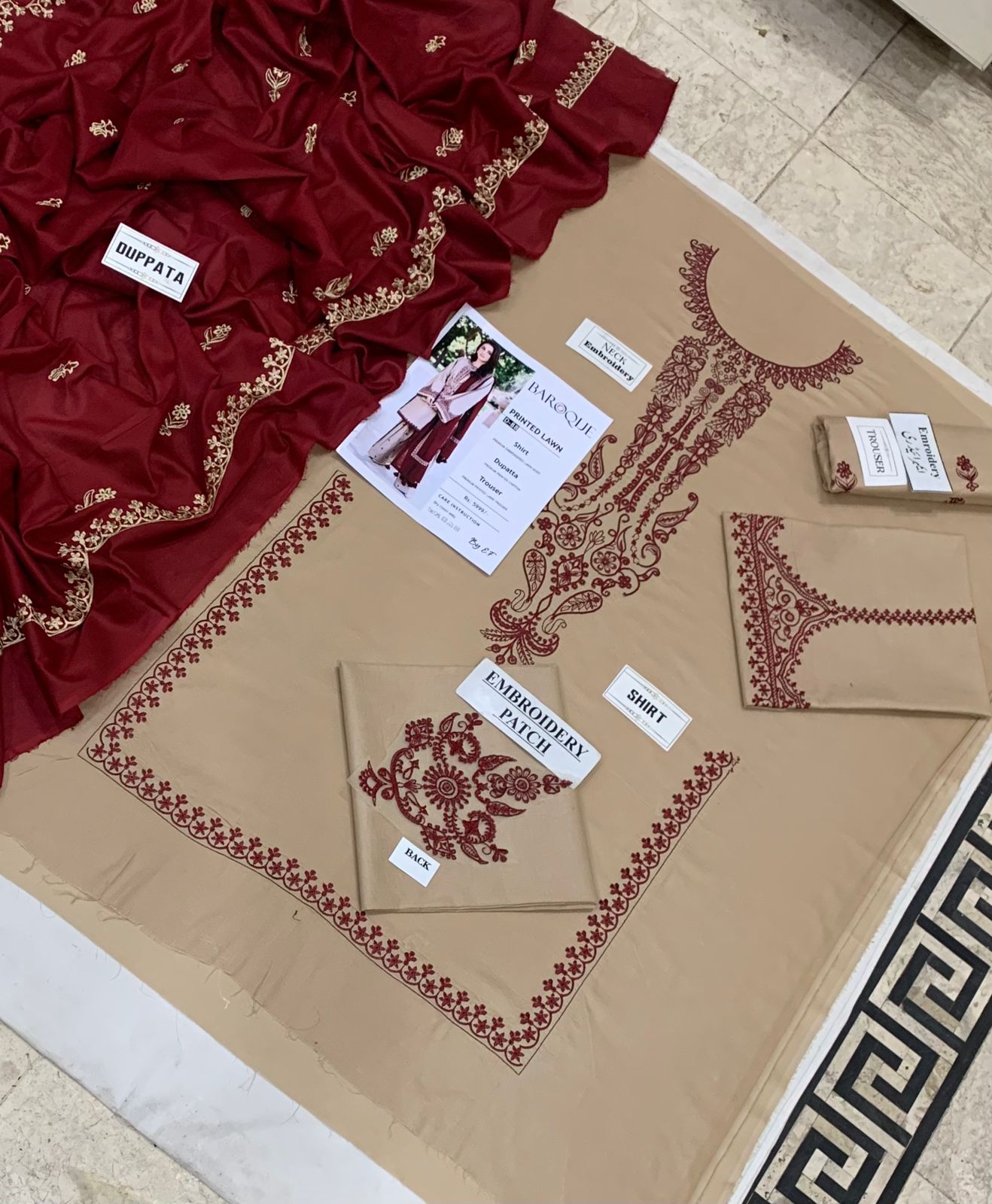 Summer collection, 3 PCs unstitched dress