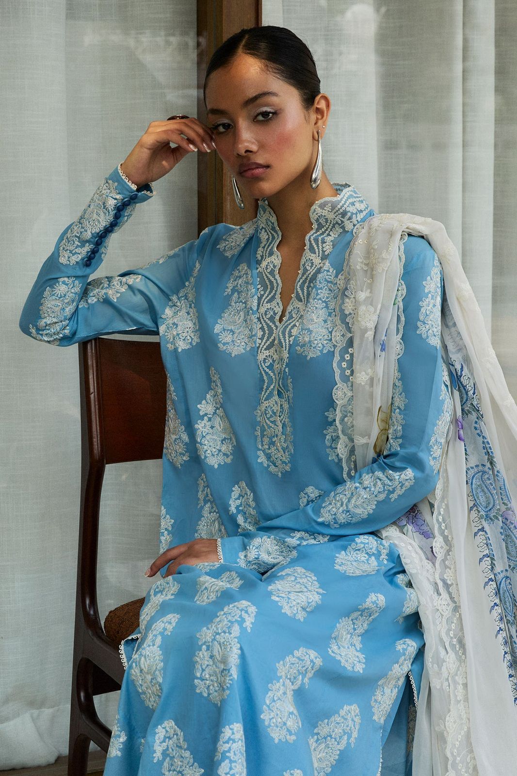 CoCo by Zara Shahjahan, 03 PCS unstitched dress hot demand.