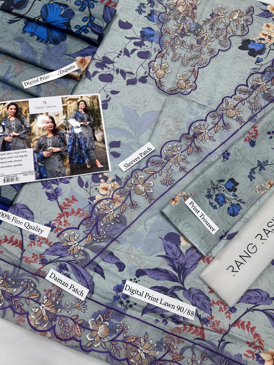 RANG RASIA LUXURY DIGITAL PRINT AIRJET LAWN 90/70