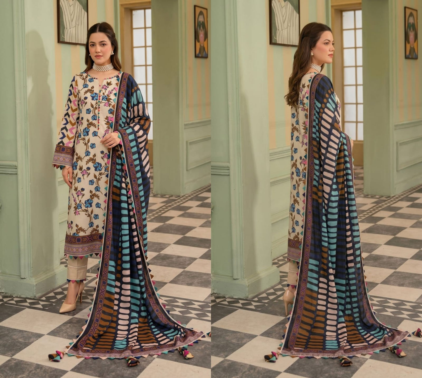 EMIRAH digital printed  lawn 9 colors vibrant color
