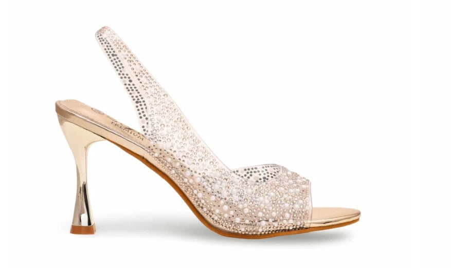 Golden fancy women's Bridal sandal