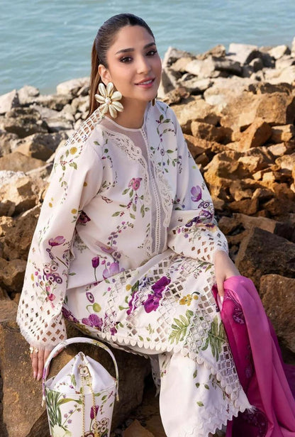 Iznik 03PCS, FABRIC Digital printed Bana Dora Lawn 90/88