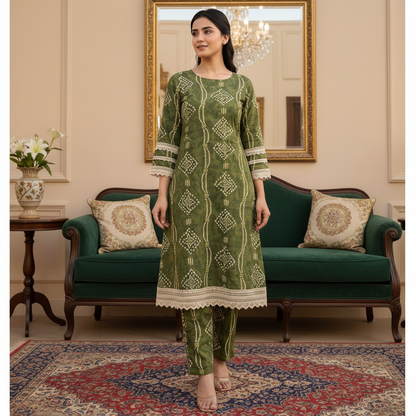 RUPAS, Digital Print Superior Lawn All-Over Print Shirt & Trouser