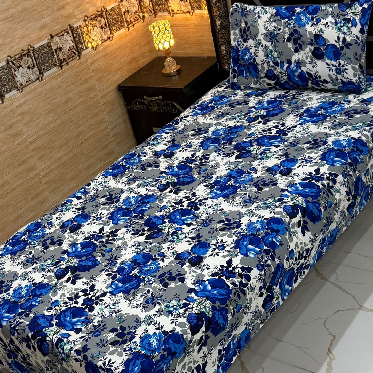 Alkaram 4Pc Mix Cotton Single Pair Bedsheets  4 colours