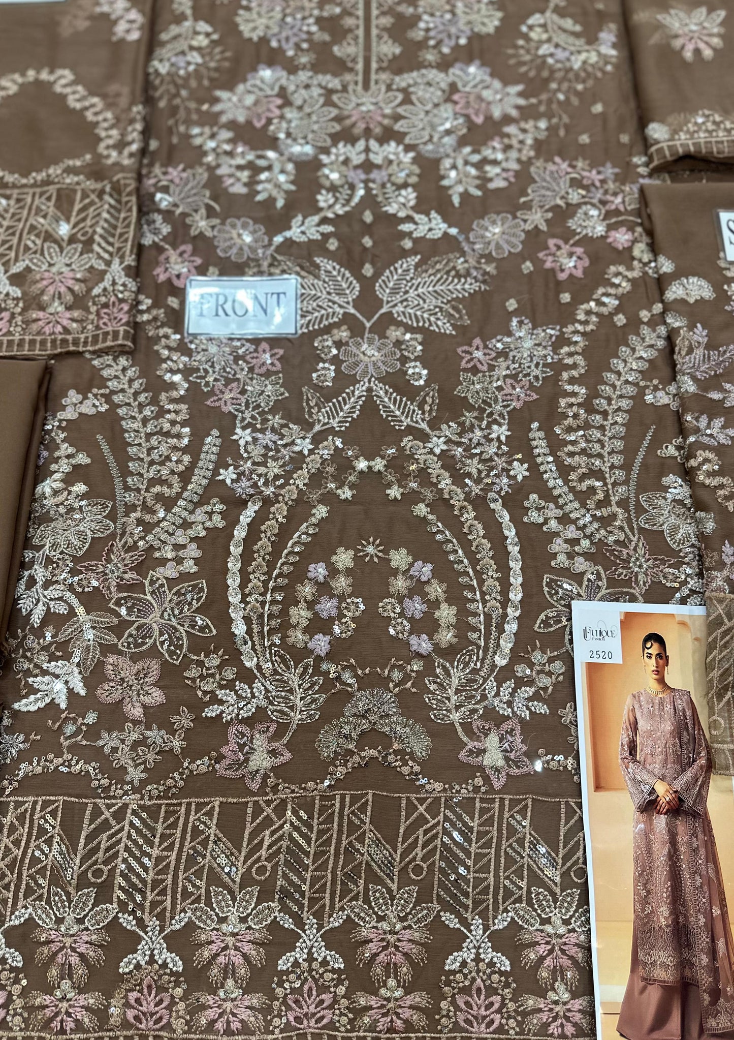Chiffon embroidered