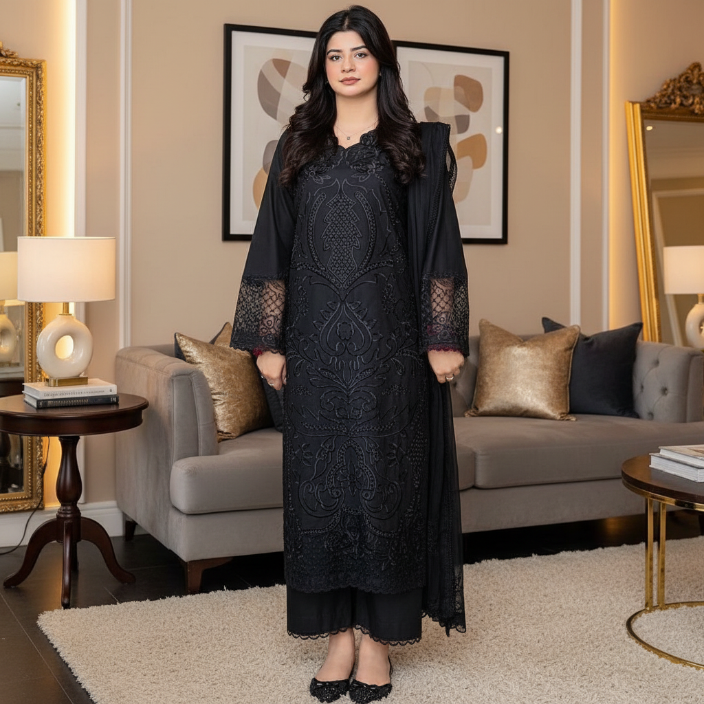 LAAM, Lawn 3Pc Embroidered.